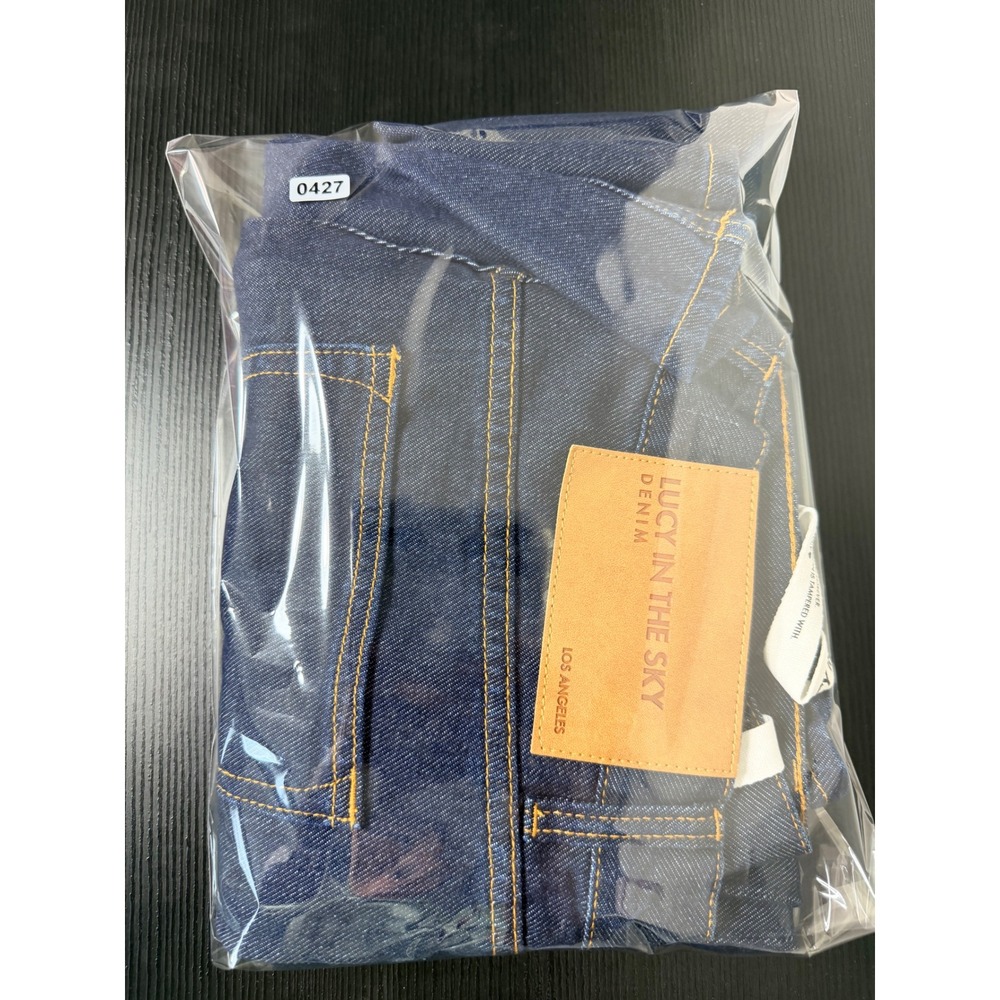 Lucy In The Sky Wide Leg Denim Jeans Indigo Blue High Waist Size 8 EU 40 - Picture 7 of 7
